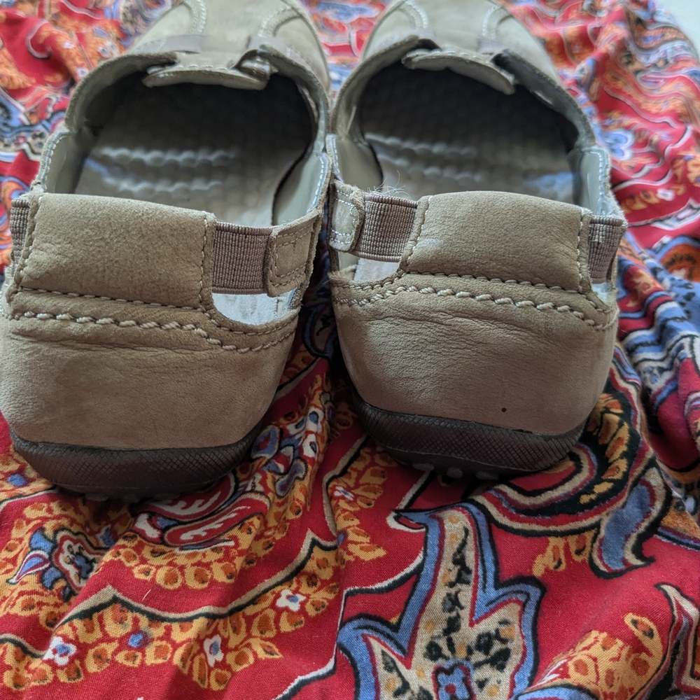 Clarks Tan Slip-On Loafers - Picture 6 of 9